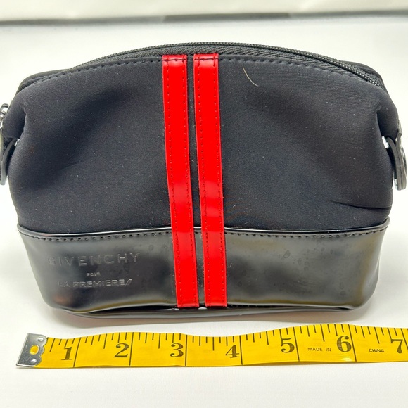 Givenchy Air France's La Première bag cosmetic pouch amenity black red Rare - Picture 12 of 15